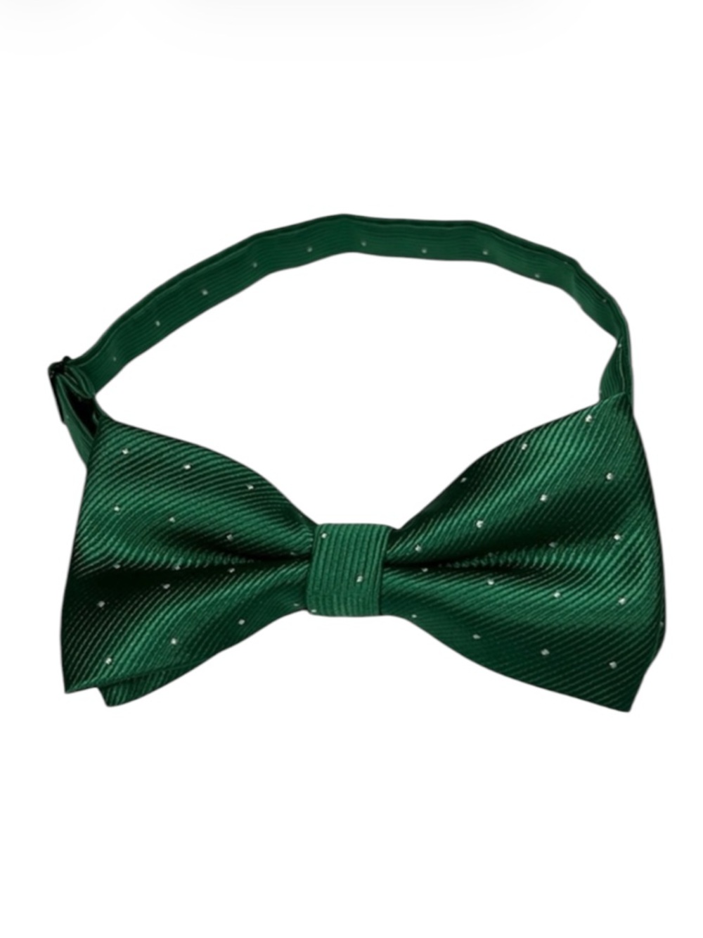 Green Sparkle Dot Satin Bow Tie
